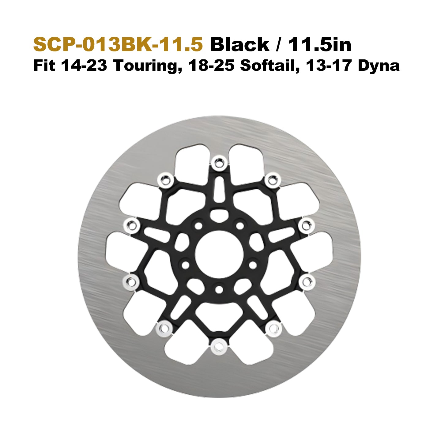 High Performance 13" 7075 Aluminum Floating Brake Rotor for 14-23 Touring 5-Bolt 11.5" Disc Fit Softail Dyna Motorcycle Part