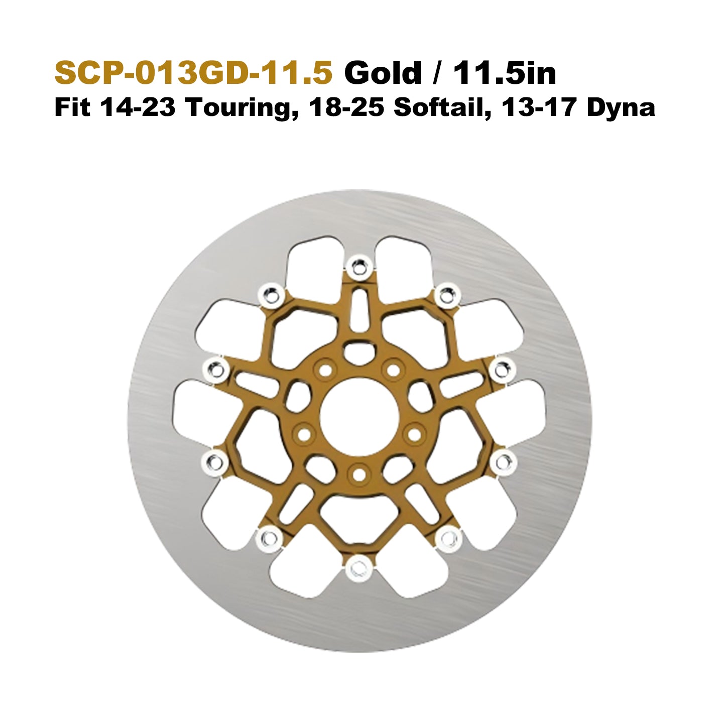 High Performance 13" 7075 Aluminum Floating Brake Rotor for 14-23 Touring 5-Bolt 11.5" Disc Fit Softail Dyna Motorcycle Part