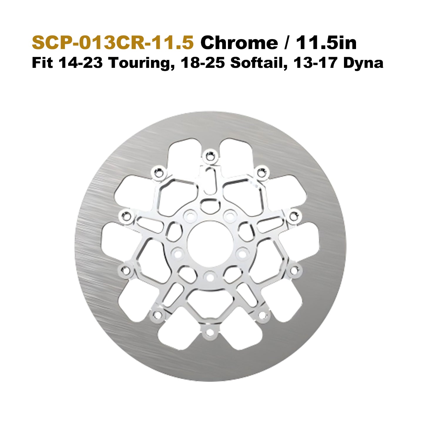 High Performance 13" 7075 Aluminum Floating Brake Rotor for 14-23 Touring 5-Bolt 11.5" Disc Fit Softail Dyna Motorcycle Part