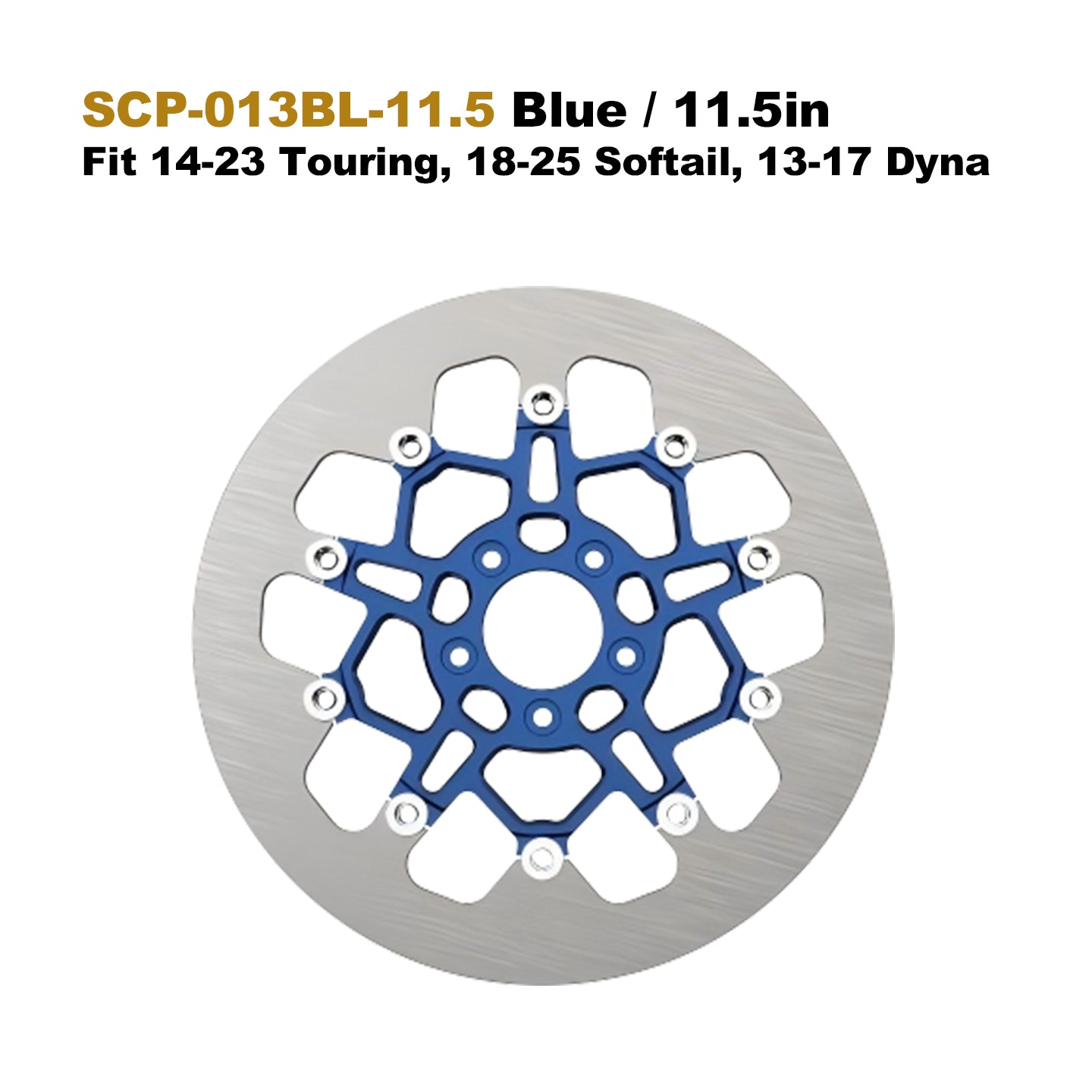 High Performance 13" 7075 Aluminum Floating Brake Rotor for 14-23 Touring 5-Bolt 11.5" Disc Fit Softail Dyna Motorcycle Part