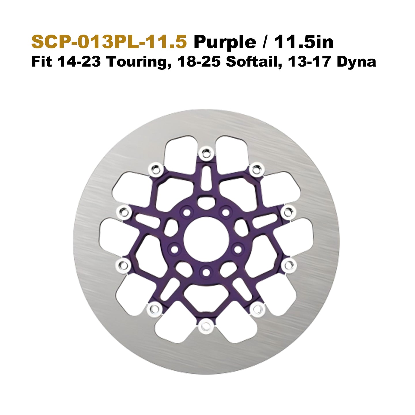 High Performance 13" 7075 Aluminum Floating Brake Rotor for 14-23 Touring 5-Bolt 11.5" Disc Fit Softail Dyna Motorcycle Part