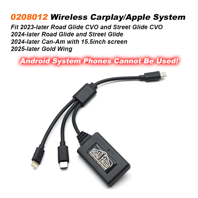 New HD 121 CVO Road/Street Glide Indian Goldwing Motorcycle with Carplay Fit Wireless Connectivity Bike CarPlay AI Box