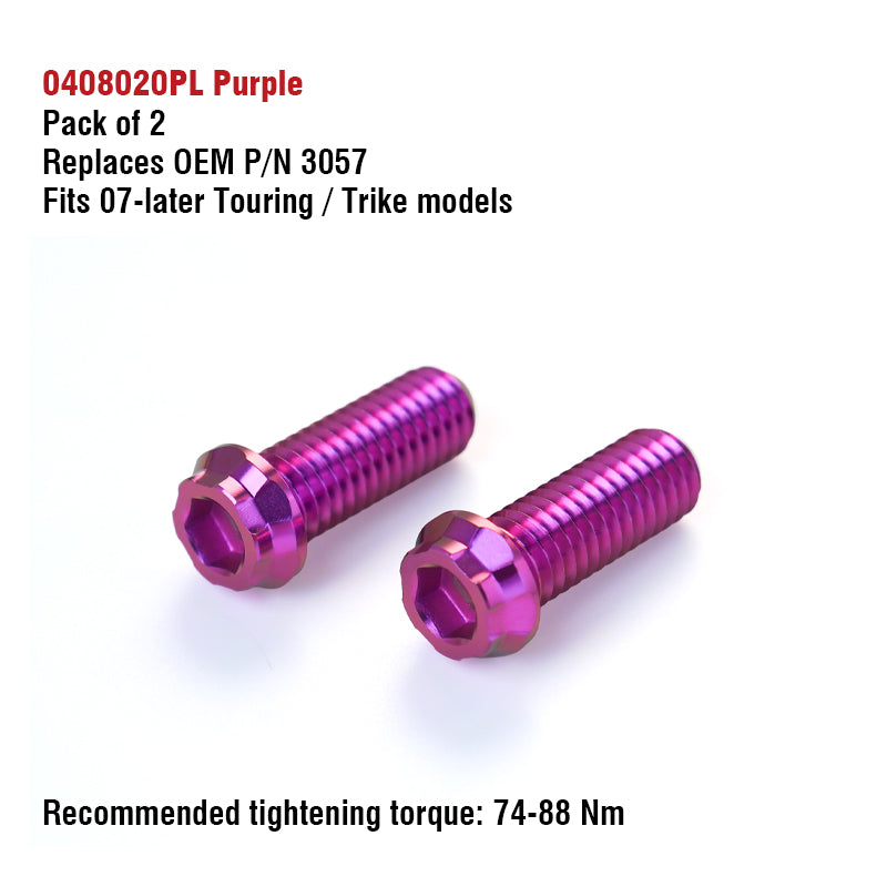 Chiefdom Rear Swingarm Titanium Alloy Bolts for H-D Touring Trike Motorcycle