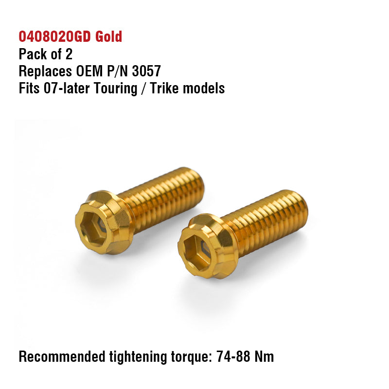 Chiefdom Rear Swingarm Titanium Alloy Bolts for H-D Touring Trike Motorcycle