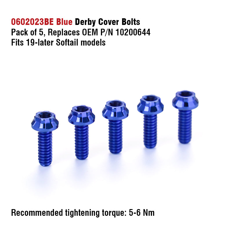 Chiefdom Derby Cover and VVT Timer Cover Titanium Alloy Bolts for H-D 121 Touring 117 Softail Motorcycle