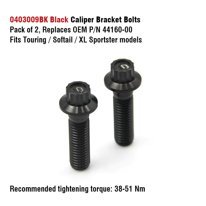 Chiefdom Brake Caliper Bracket and Front Fender Titanium Alloy  Bolts for H-D Touring Softail XL Sportster Motorcycle