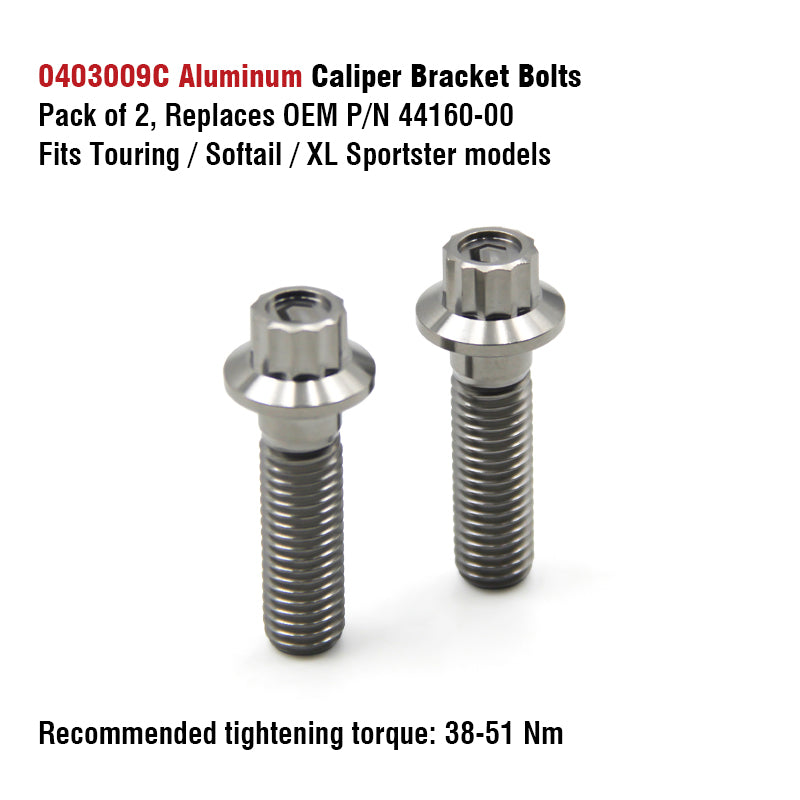 Chiefdom Brake Caliper Bracket and Front Fender Titanium Alloy  Bolts for H-D Touring Softail XL Sportster Motorcycle