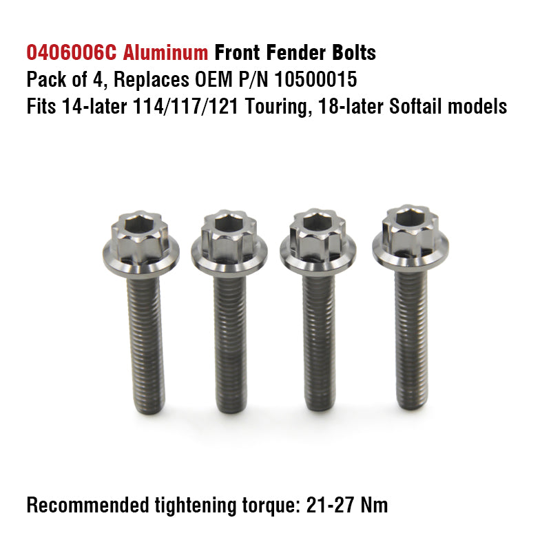Chiefdom Brake Caliper Bracket and Front Fender Titanium Alloy  Bolts for H-D Touring Softail XL Sportster Motorcycle