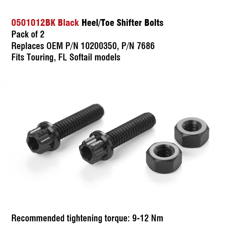 Chiefdom Heel/Toe Shifter and Passenger Foot Pegs Titanium Alloy Bolts for H-D Touring Softail Trike Motorcycle