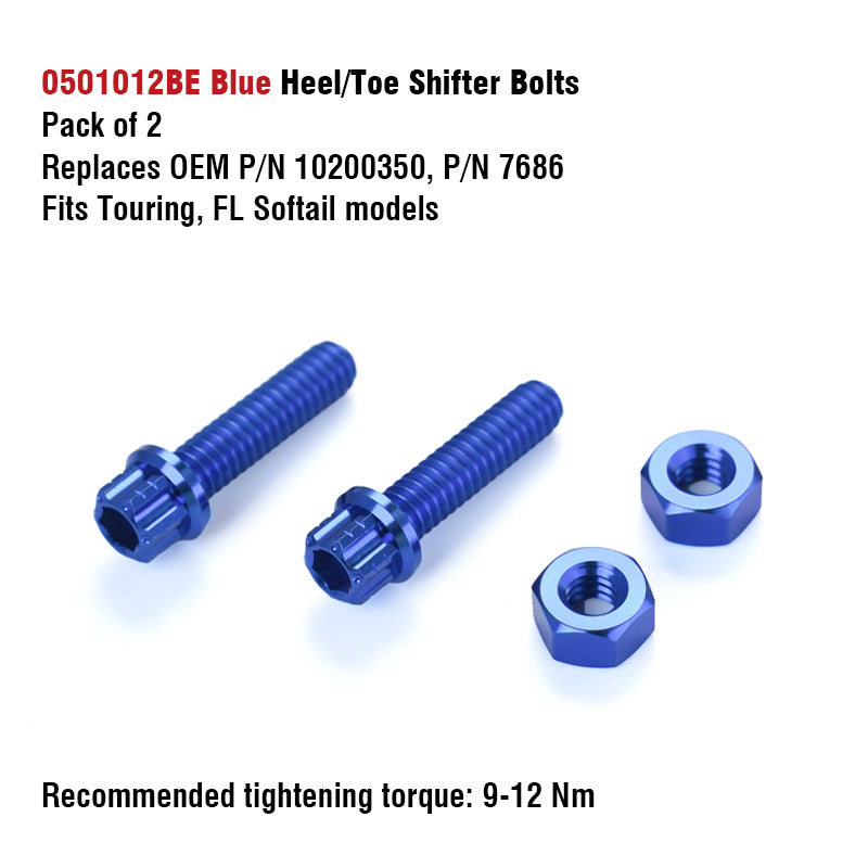 Chiefdom Heel/Toe Shifter and Passenger Foot Pegs Titanium Alloy Bolts for H-D Touring Softail Trike Motorcycle