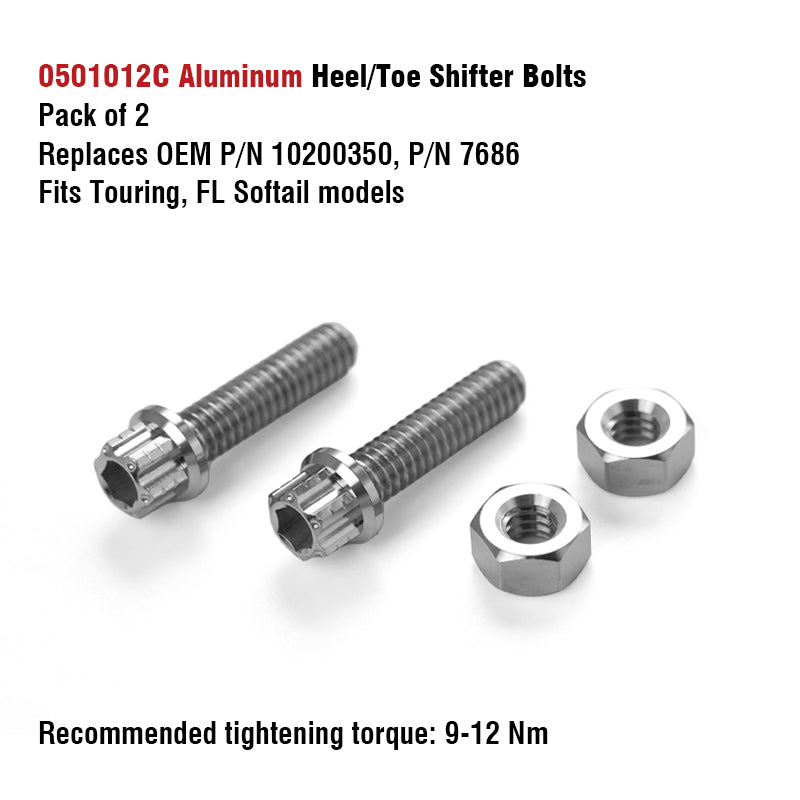 Chiefdom Heel/Toe Shifter and Passenger Foot Pegs Titanium Alloy Bolts for H-D Touring Softail Trike Motorcycle