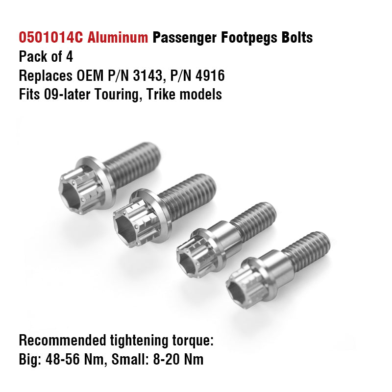 Chiefdom Heel/Toe Shifter and Passenger Foot Pegs Titanium Alloy Bolts for H-D Touring Softail Trike Motorcycle