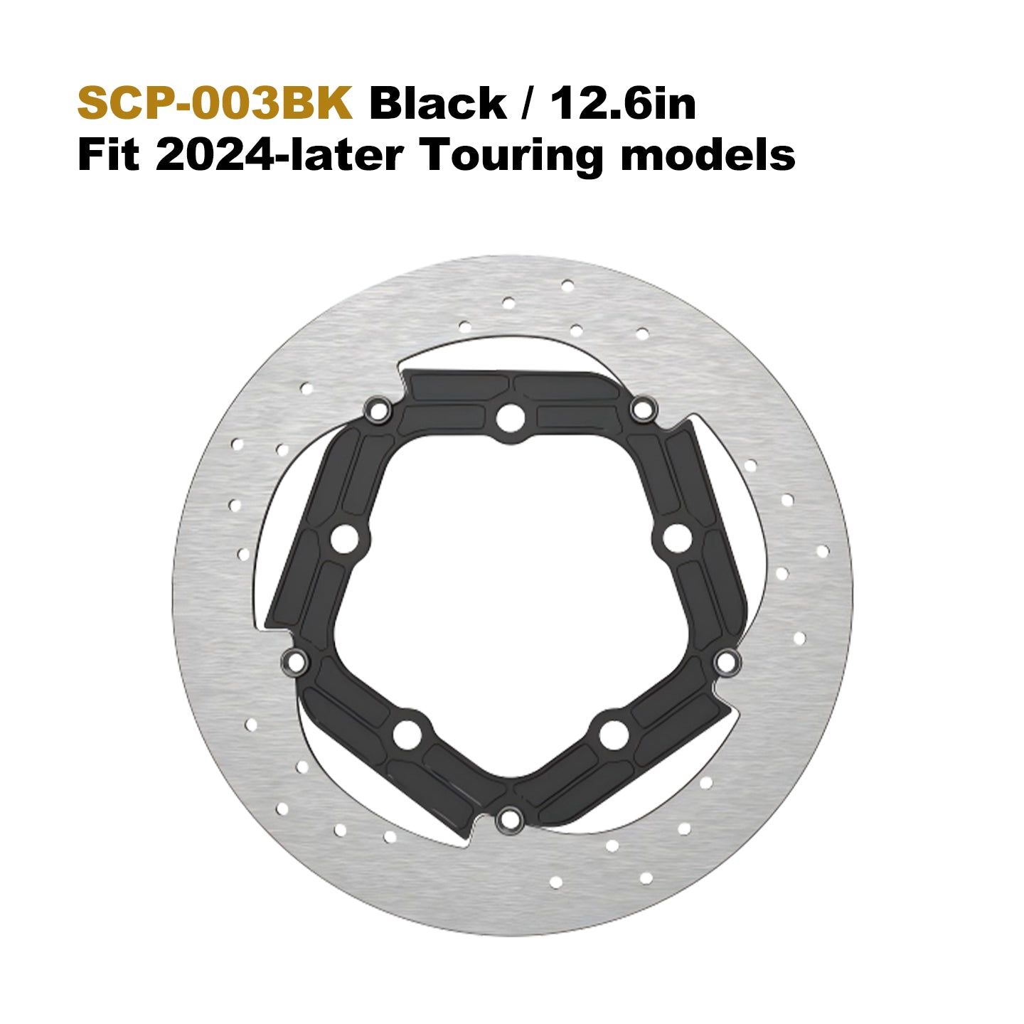 5-Bolt Performance 13 Inch 7075 Aluminum Front Brake Rotor for HD Touring Motorcycle Retrofit/Upgrade 12.6 Inch Disc