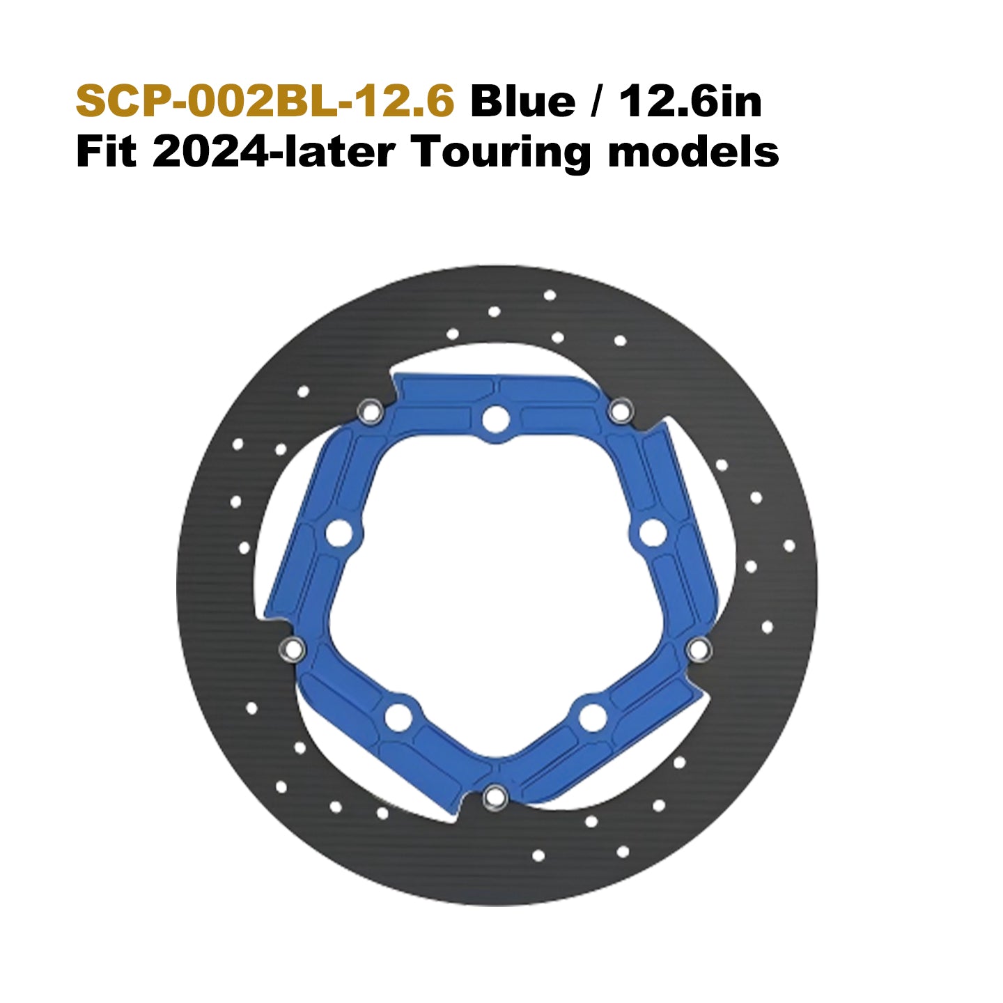 13" Performance Brake Rotor 7075 Aluminum 5-Bolt Lower for HD Touring Motorcycle 12.6" Brake Disc Retrofit/Upgrade