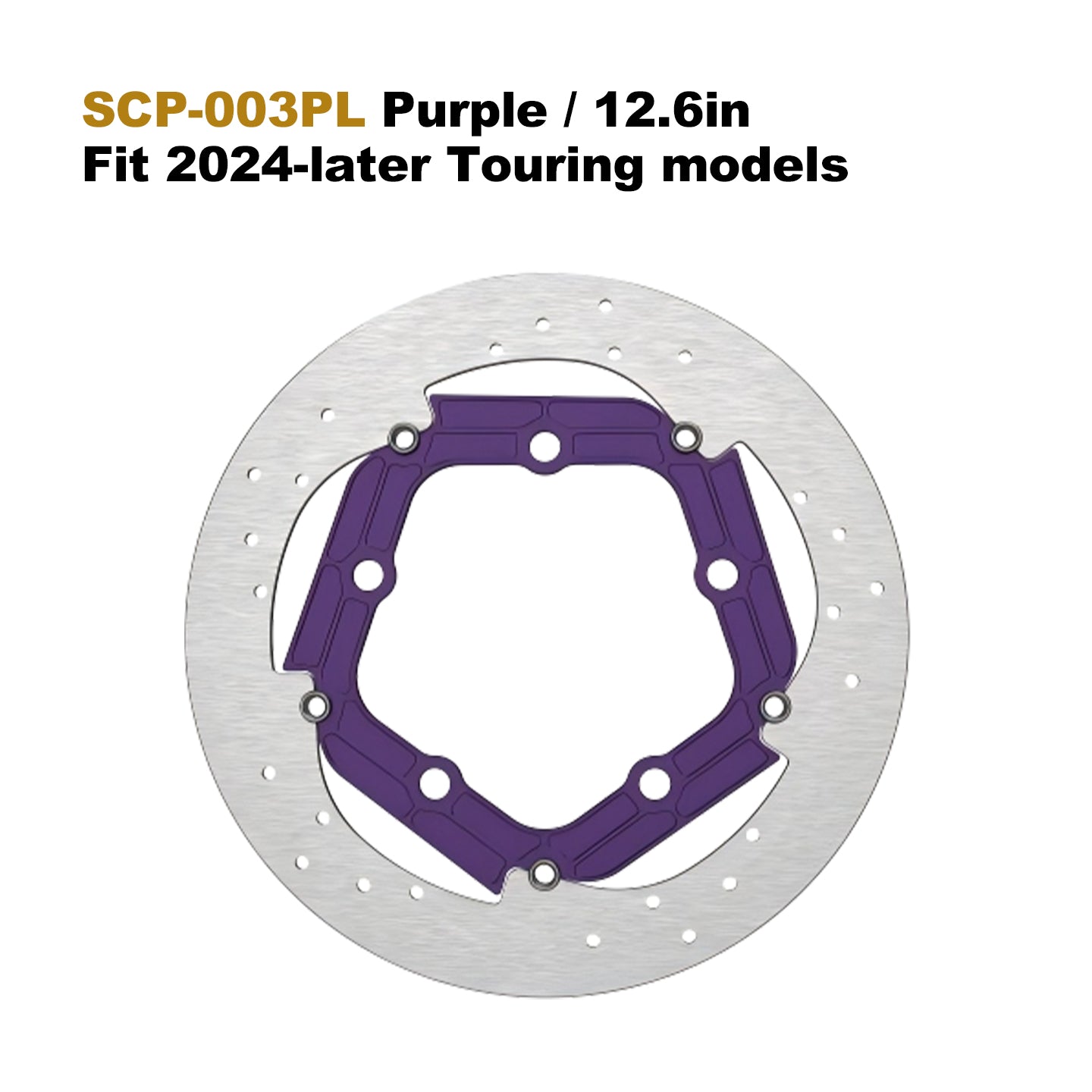 5-Bolt Performance 13 Inch 7075 Aluminum Front Brake Rotor for HD Touring Motorcycle Retrofit/Upgrade 12.6 Inch Disc