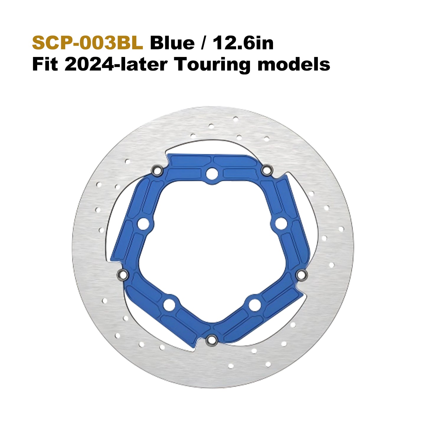 5-Bolt Performance 13 Inch 7075 Aluminum Front Brake Rotor for HD Touring Motorcycle Retrofit/Upgrade 12.6 Inch Disc