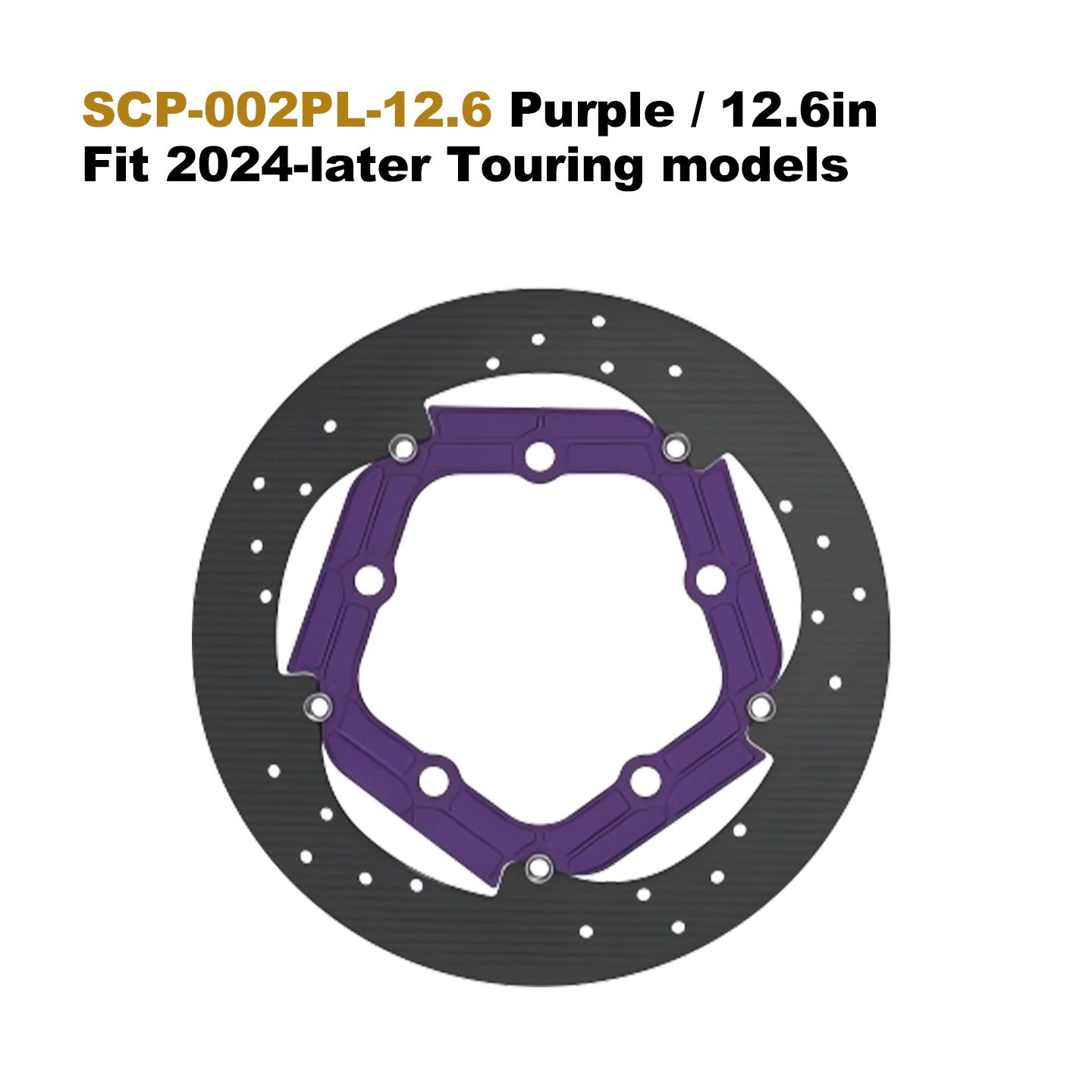 13" Performance Brake Rotor 7075 Aluminum 5-Bolt Lower for HD Touring Motorcycle 12.6" Brake Disc Retrofit/Upgrade