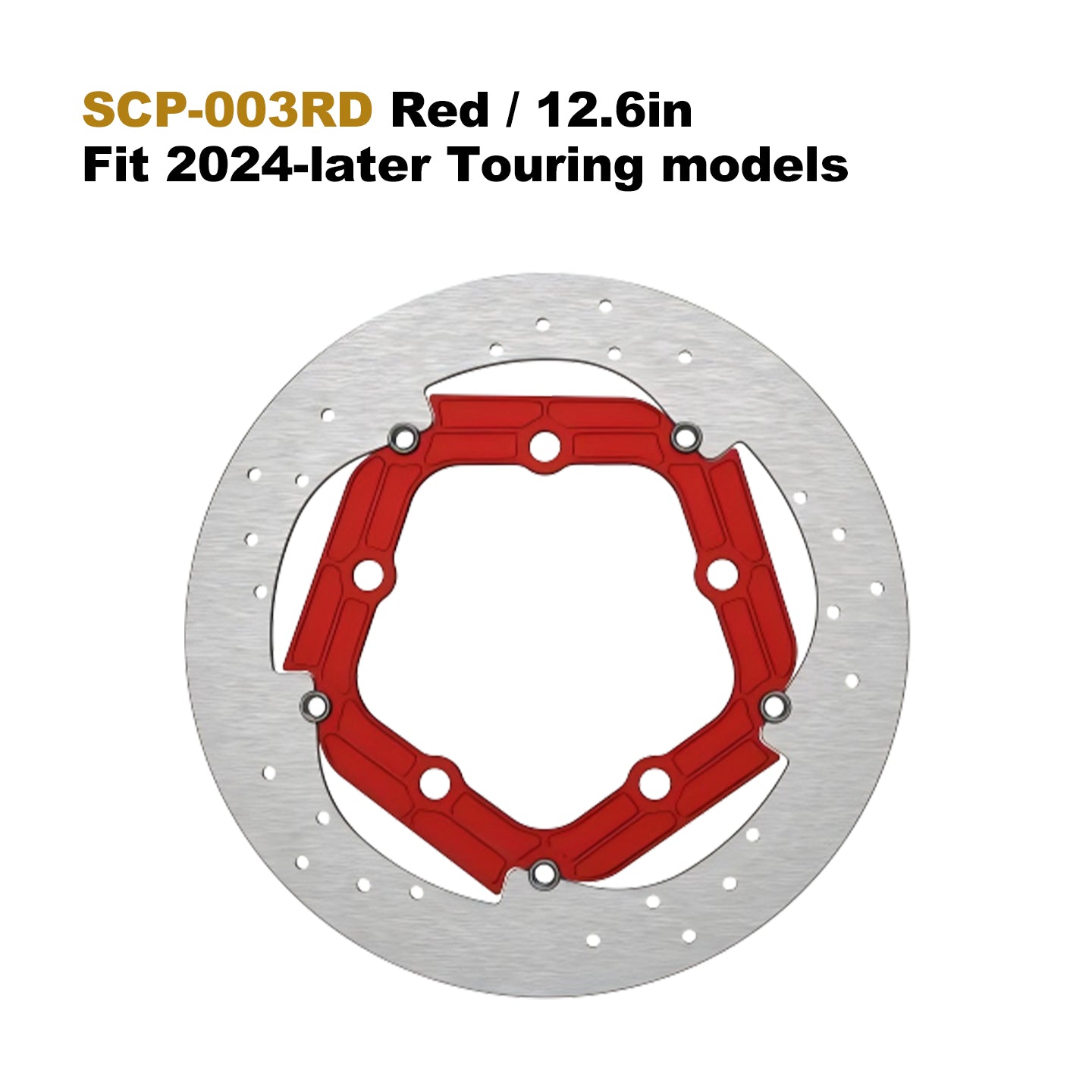 5-Bolt Performance 13 Inch 7075 Aluminum Front Brake Rotor for HD Touring Motorcycle Retrofit/Upgrade 12.6 Inch Disc