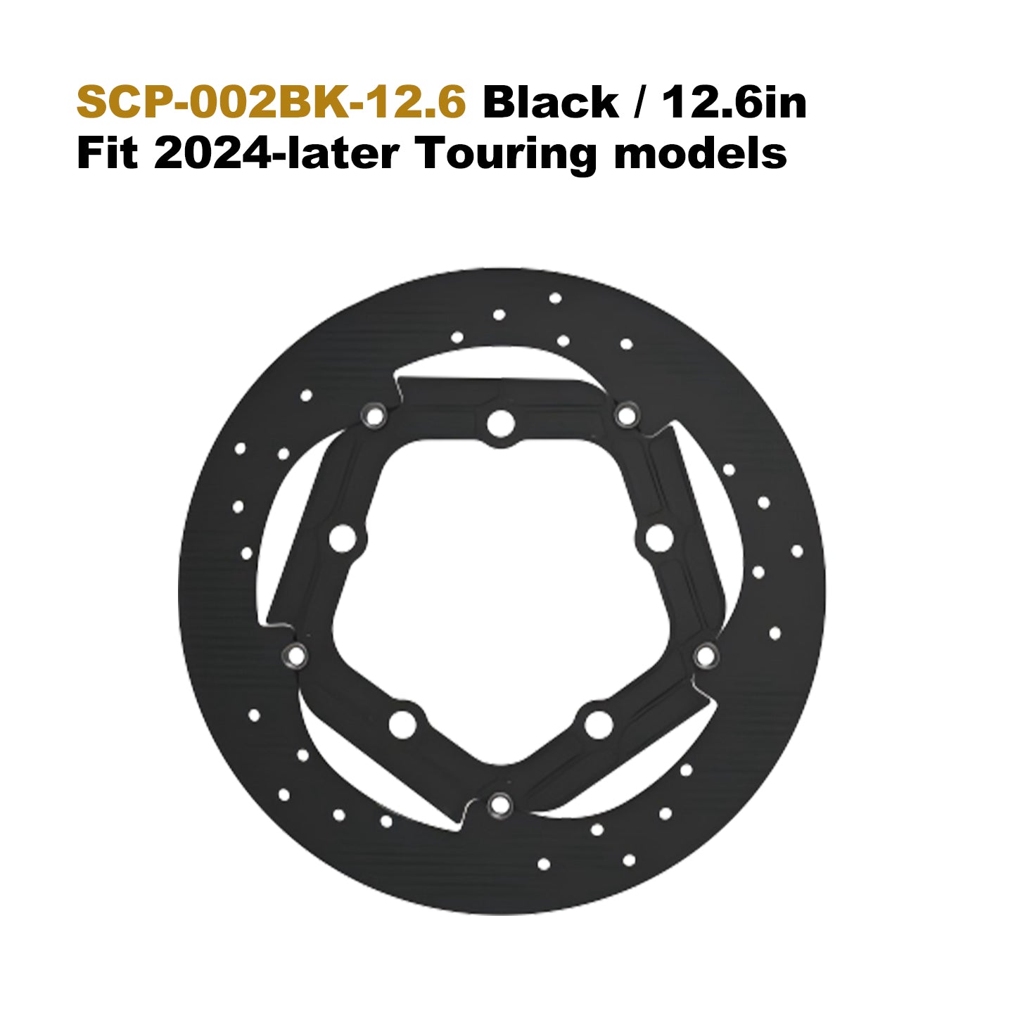 13" Performance Brake Rotor 7075 Aluminum 5-Bolt Lower for HD Touring Motorcycle 12.6" Brake Disc Retrofit/Upgrade