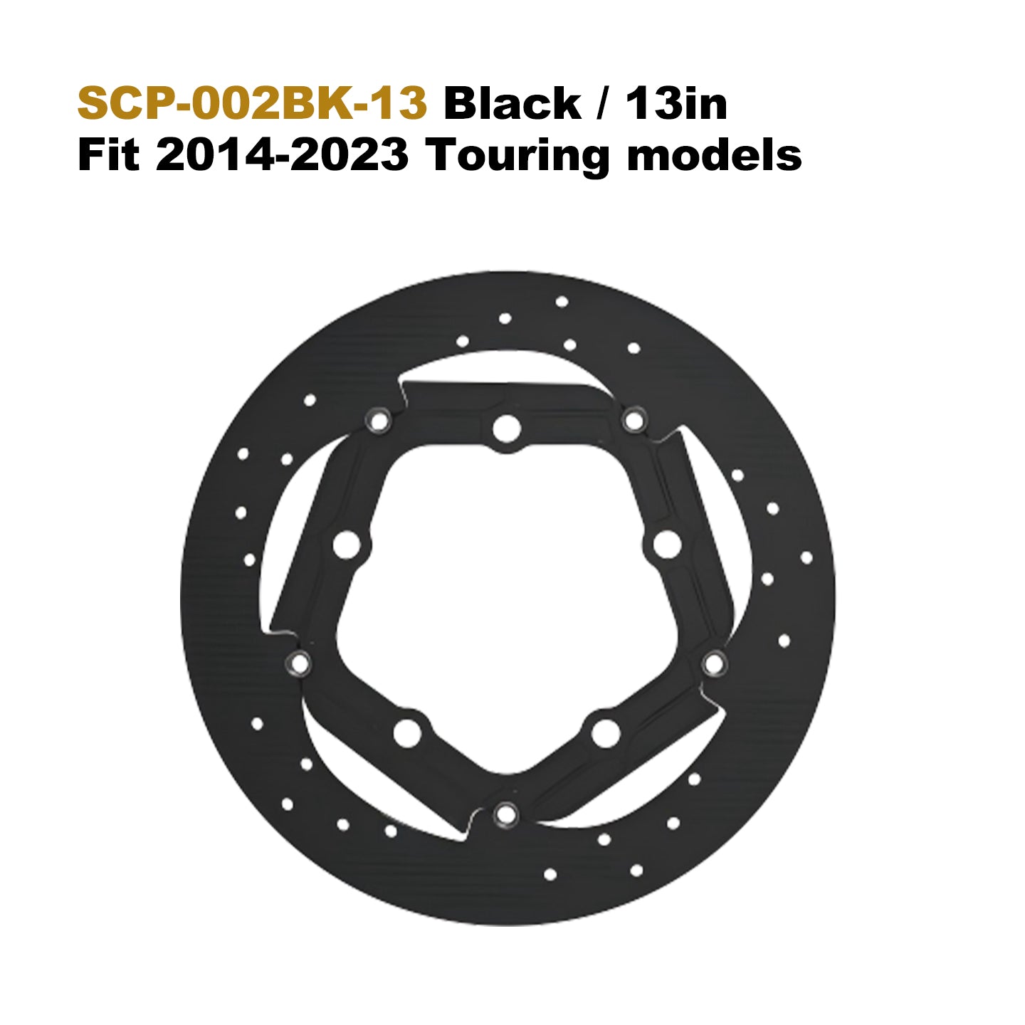 13" Performance Brake Rotor 7075 Aluminum 5-Bolt Lower for HD Touring Motorcycle 12.6" Brake Disc Retrofit/Upgrade