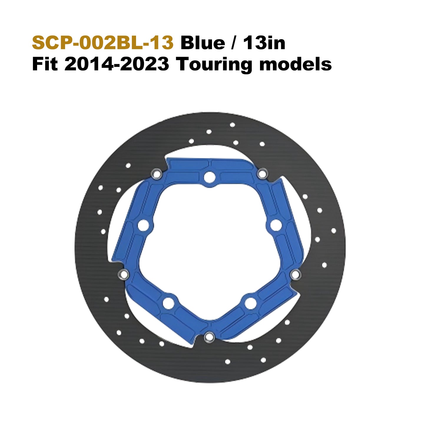 13" Performance Brake Rotor 7075 Aluminum 5-Bolt Lower for HD Touring Motorcycle 12.6" Brake Disc Retrofit/Upgrade