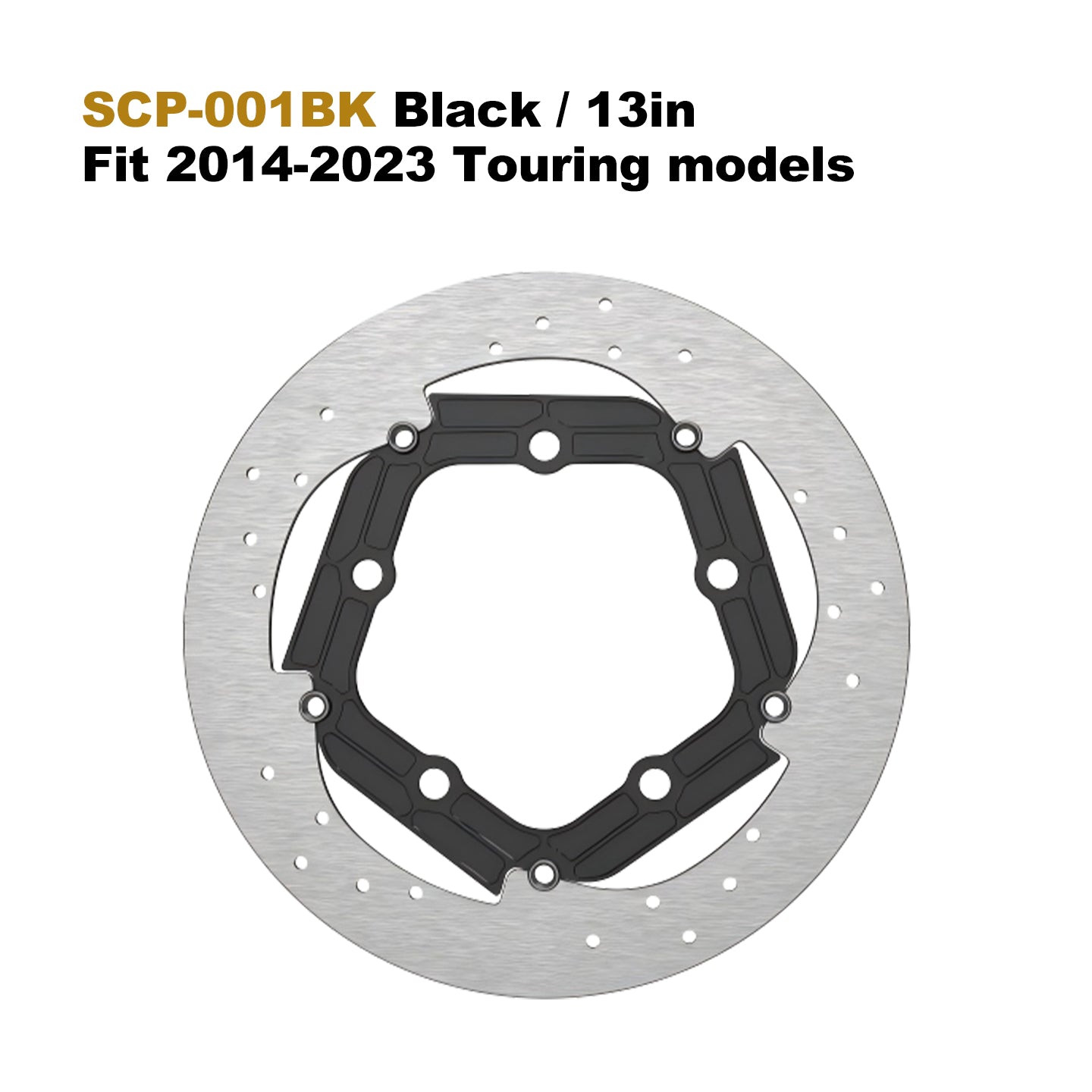 5-Bolt Performance 13 Inch 7075 Aluminum Front Brake Rotor for HD Touring Motorcycle Retrofit/Upgrade 12.6 Inch Disc