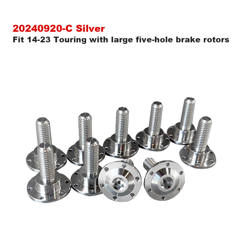 2014-2023 Touring Road Glide/Street Glide Large 5-Bolt Pattern Gold Titanium Alloy Brake Rotor Bolts Motorcycle Accessories