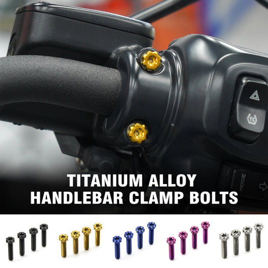 Chiefdom Titanium Alloy Handlebar Throttle Clutch Lever Clamp Boltsfor H-D Touring Softail Dyna Motorcycle