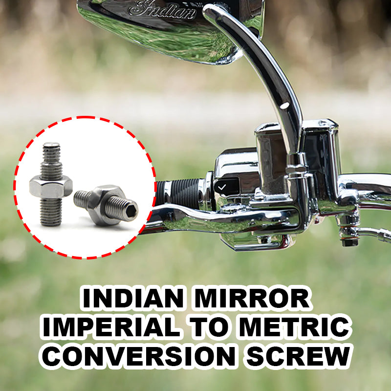 New Mirror Imperial to Metric Conversion Screw for 2014-later Indian Motorcycle Mirror Adapters