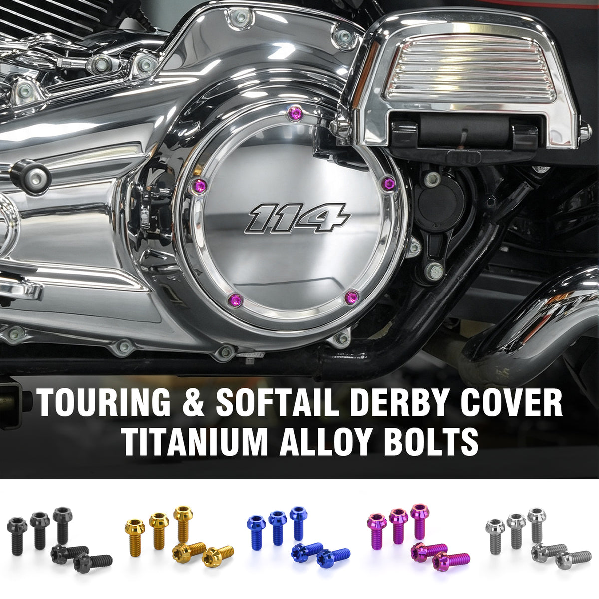 DERBY COVER TITANIUM ALLOY BOLTS