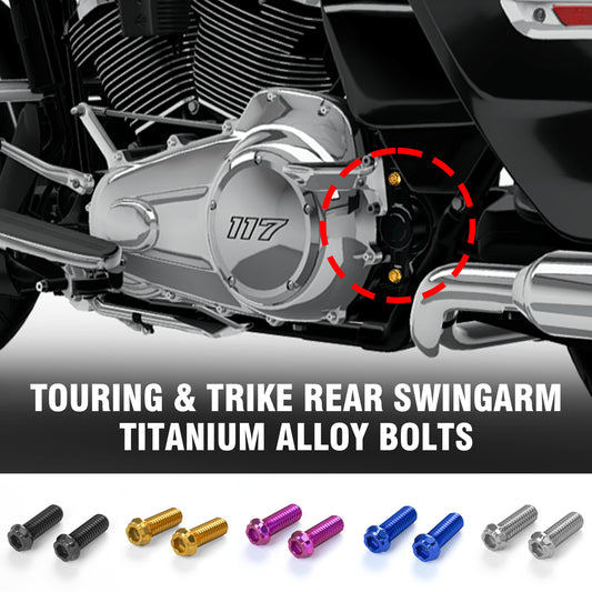 Chiefdom Rear Swingarm Titanium Alloy Bolts for H-D Touring Trike Motorcycle