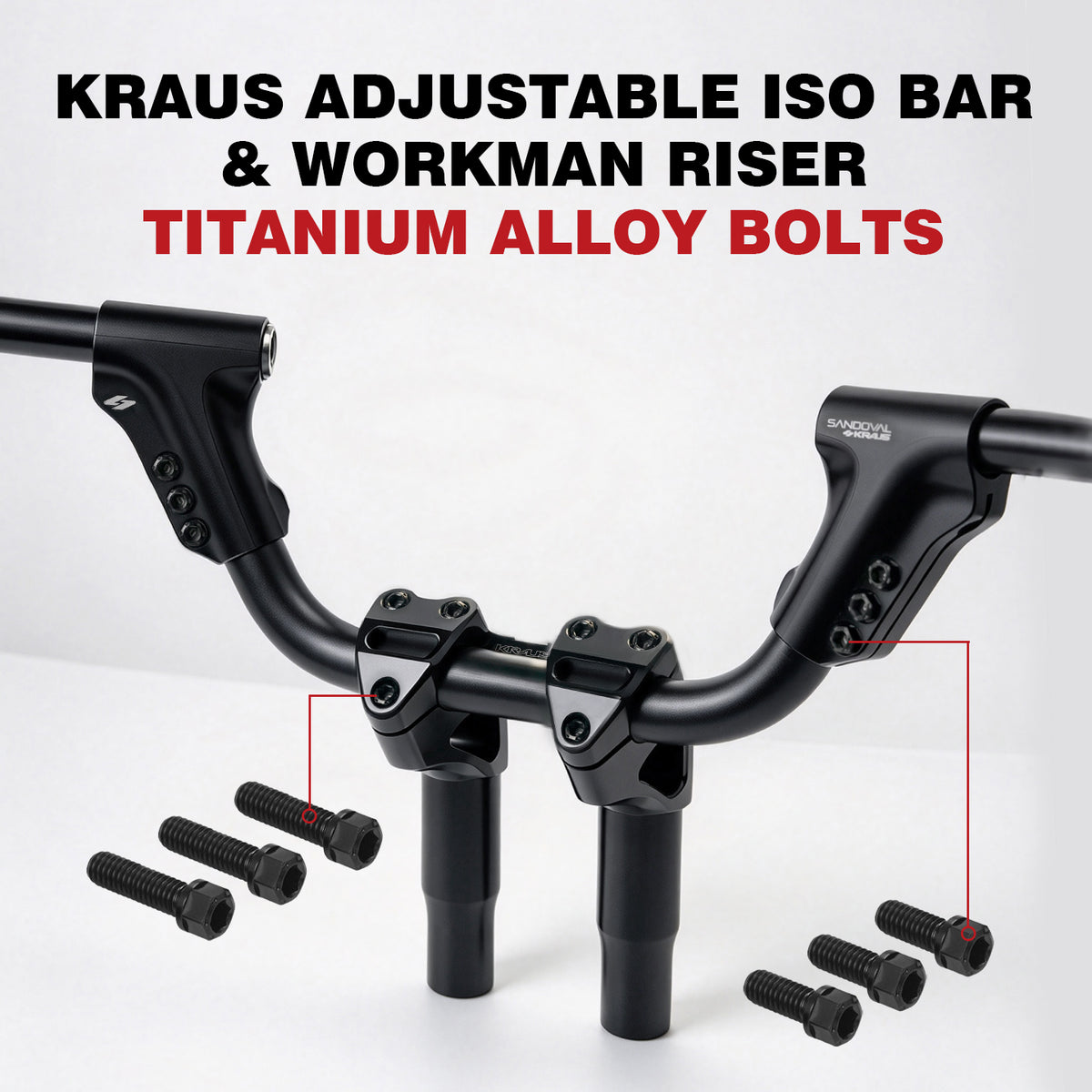 TITANIUM ALLOY BOLTS (KRAUS ADJUSTABLE ISO BAR / WORKMAN RISER)