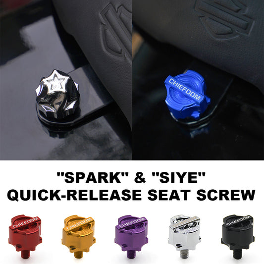 Chiefdom Quick-Release Seat Screw Fit H-D Motorcycle 117 Touring Softail XLSportster Spark Colors Quick Mount Seat Hardware