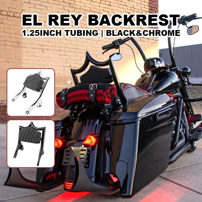 1.25inch El Rey Backrest Fit HD Touring Motorcycle 121CVO/117 Road Glide Street Glide Classic Passenger Backrest