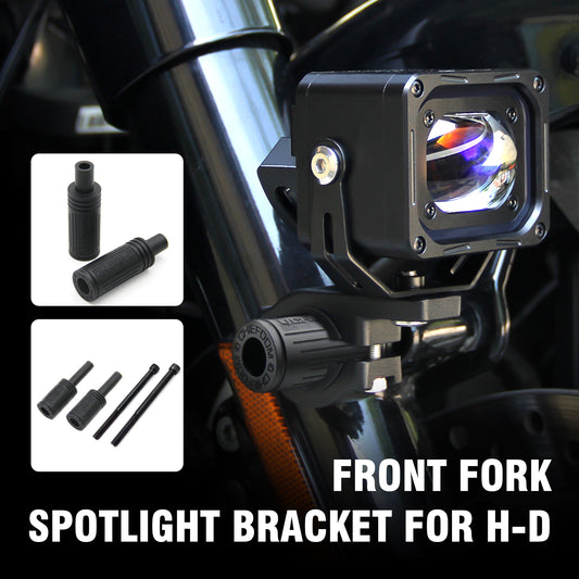 Chiefdom Front Fork Spotlight Mounting Bracket for H-D 121/117 Touring Softail XL Sportster Motorcycle Auxiliary Light Bracket