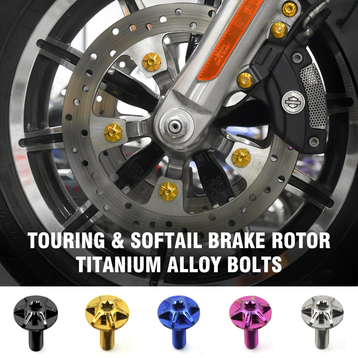 FRONT/REAR BRAKE ROTOR TITANIUM ALLOY BOLTS