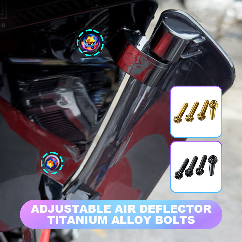 Adjustable Air Deflector Titanium Alloy Bolts Fit 121 CVO/ST 24-later 117 Touring Road Glide and Street Glide Motorcycle