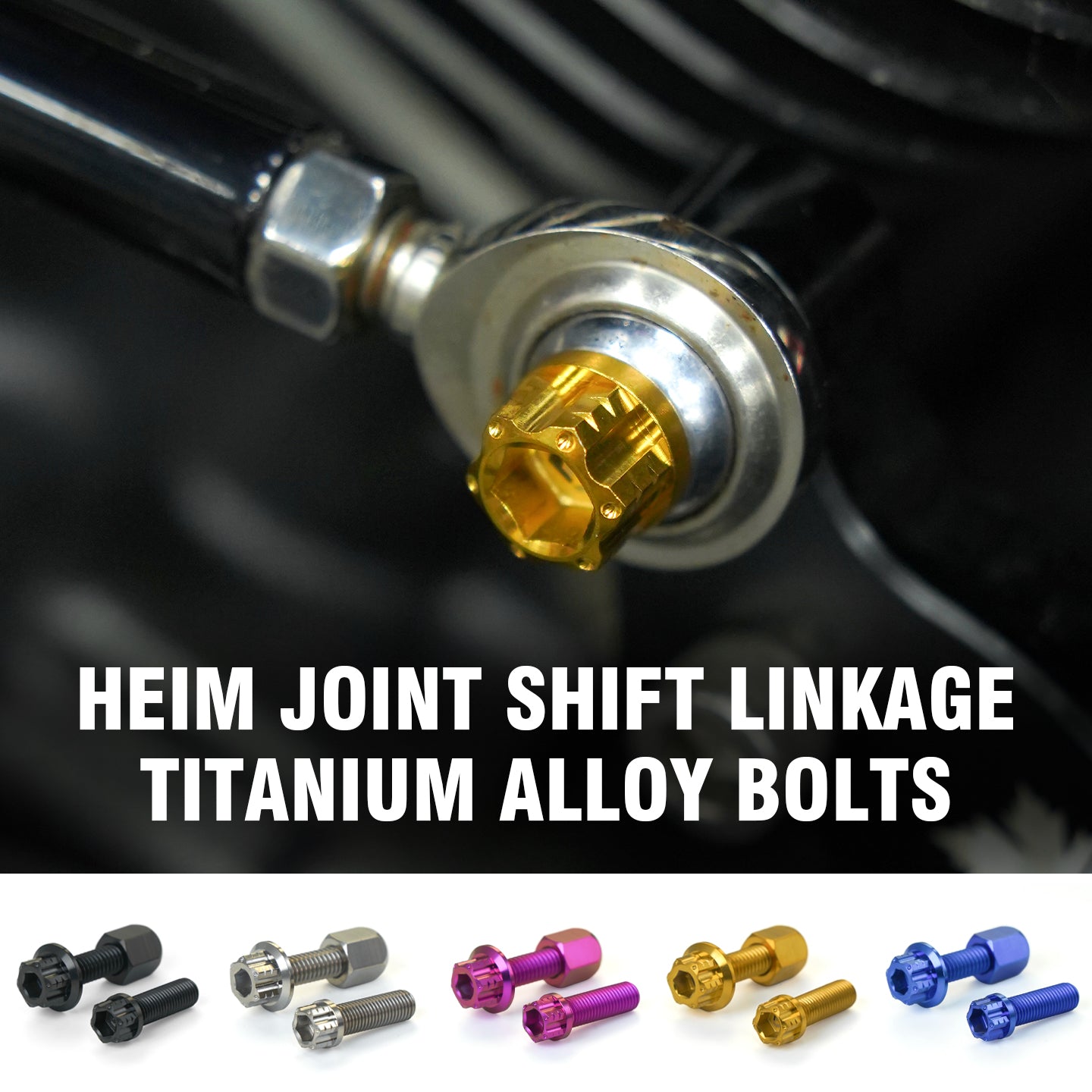 Chiefdom Heim Joint Shift Linkage Titanium Alloy Bolts for H-D Touring Softail Motorcycle