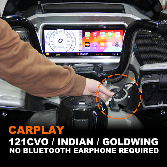 New HD 121 CVO Road/Street Glide Indian Goldwing Motorcycle with Carplay Fit Wireless Connectivity Bike CarPlay AI Box