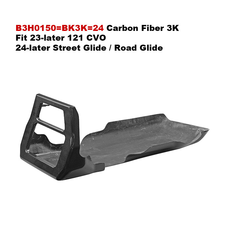 HD 121/117 Touring Motorcycle Carbon Fibre Skid Plate Protective Engine Guard Plate for 2017-later Road Glide Body Systems