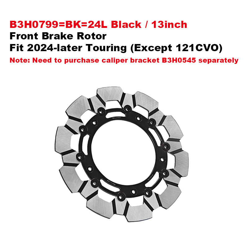 PB Style 5-Bolt Performance 13 Inch Front Brake Rotor for HD Touring and Softail Motorcycle Brake Systems