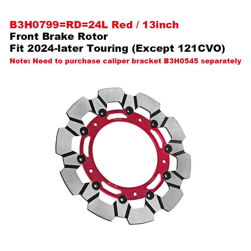 PB Style 5-Bolt Performance 13 Inch Front Brake Rotor for HD Touring and Softail Motorcycle Brake Systems