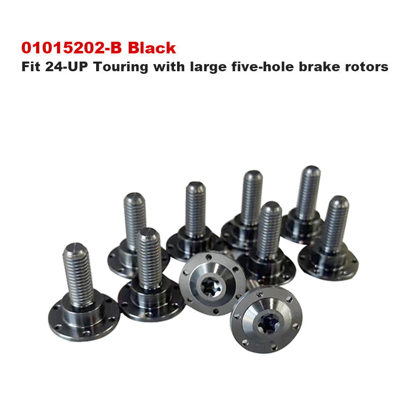 2014-2023 Touring Road Glide/Street Glide Large 5-Bolt Pattern Gold Titanium Alloy Brake Rotor Bolts Motorcycle Accessories