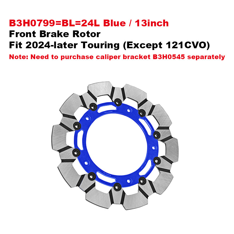 PB Style 5-Bolt Performance 13 Inch Front Brake Rotor for HD Touring and Softail Motorcycle Brake Systems