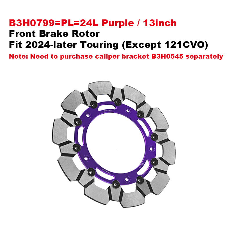 PB Style 5-Bolt Performance 13 Inch Front Brake Rotor for HD Touring and Softail Motorcycle Brake Systems