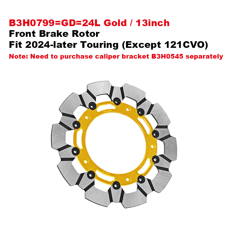 PB Style 5-Bolt Performance 13 Inch Front Brake Rotor for HD Touring and Softail Motorcycle Brake Systems