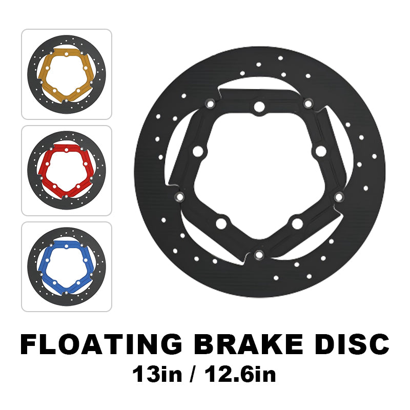 13" Performance Brake Rotor 7075 Aluminum 5-Bolt Lower for HD Touring Motorcycle 12.6" Brake Disc Retrofit/Upgrade