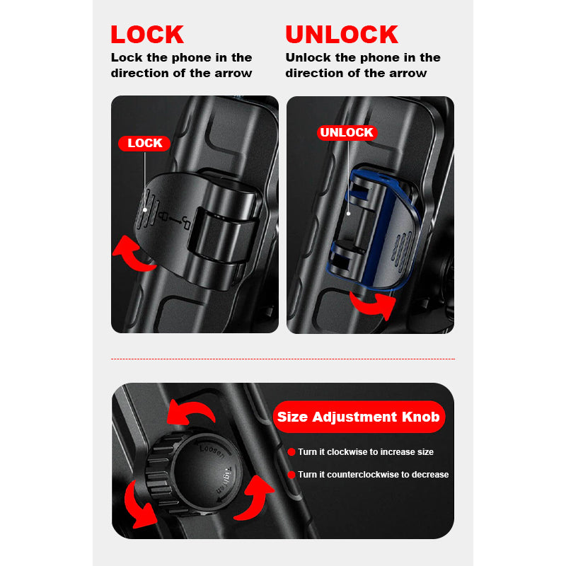 HD Touring Softail XL 883 and Indian Quick Lock 360 Rotation Phone Holder Motorcycle Handlebar Phone Mount Accessory