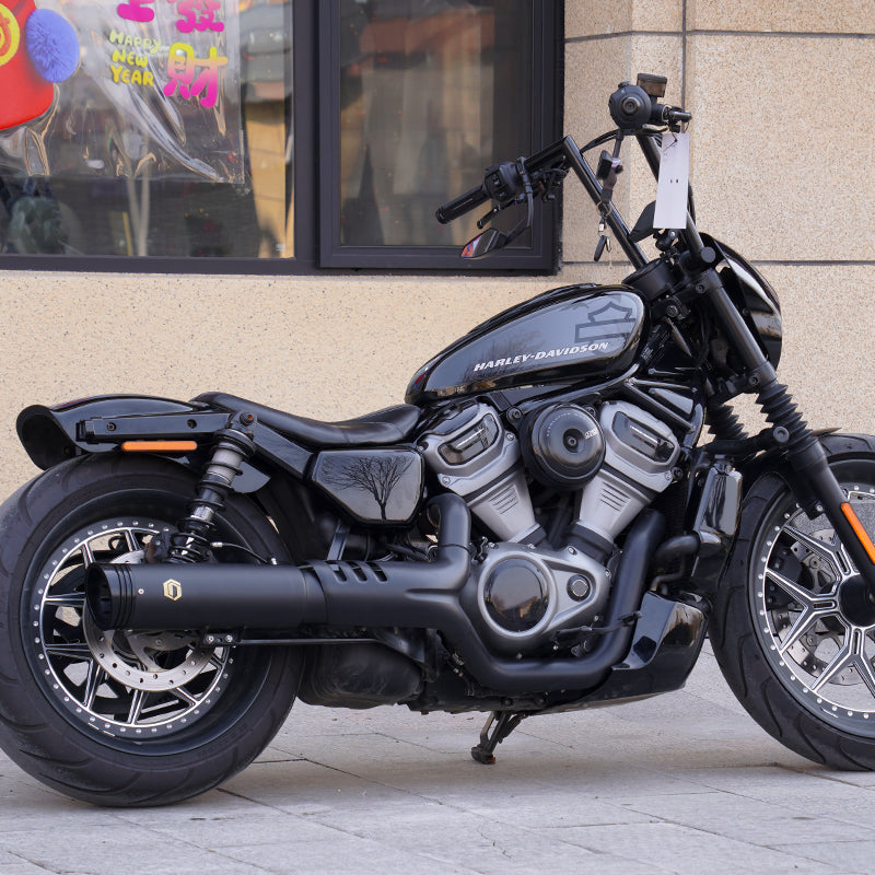 New Chiefdom Brass Exhaust for 2022-later RH975 Motorcycle Nightster 975 Black Slip-On Mufflers