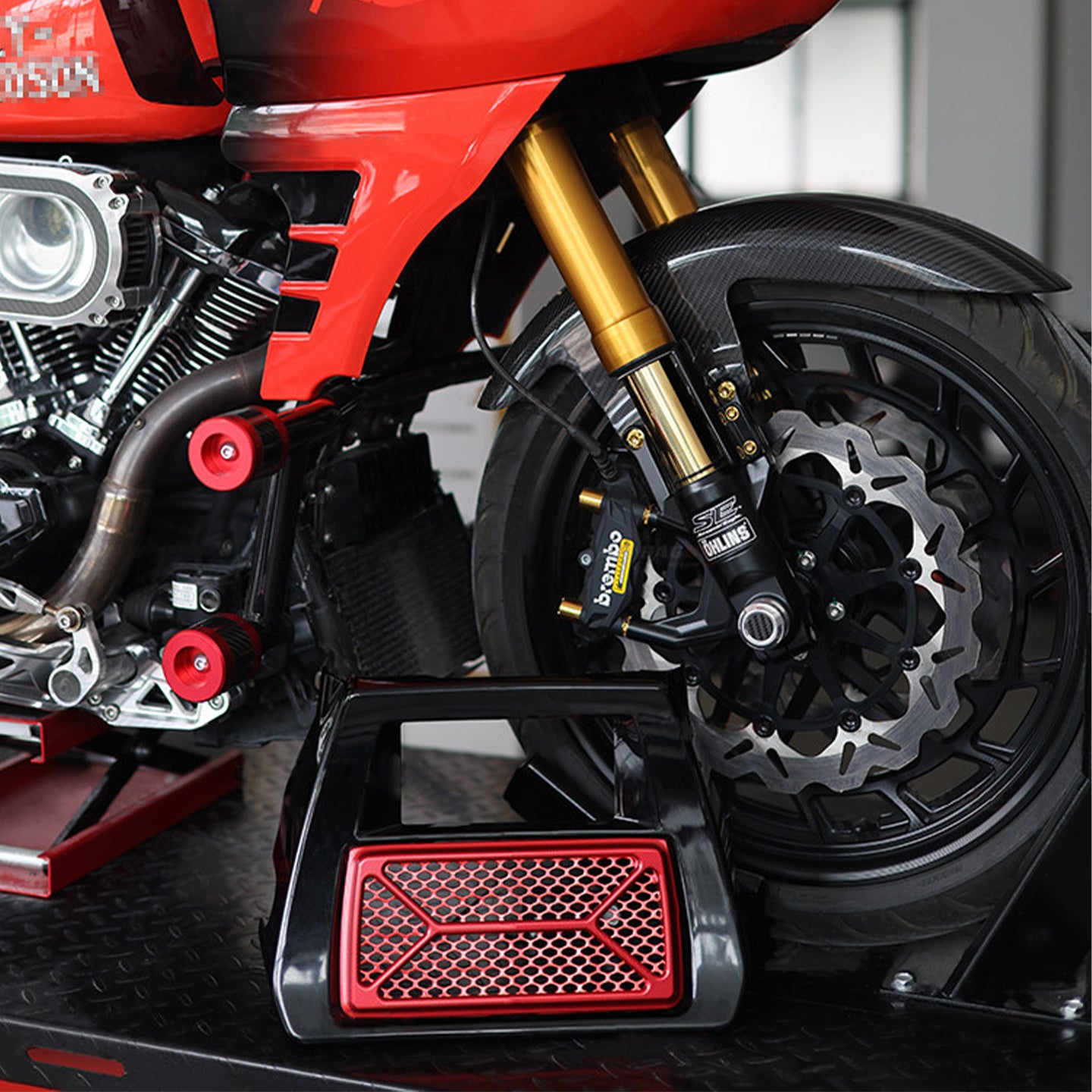 Colors Oil Cooler Guard for H-D 23.5-later Touring Motorcycle Radiator Guard Cover Fit 121CVOST 117 Road Glide Street Glide